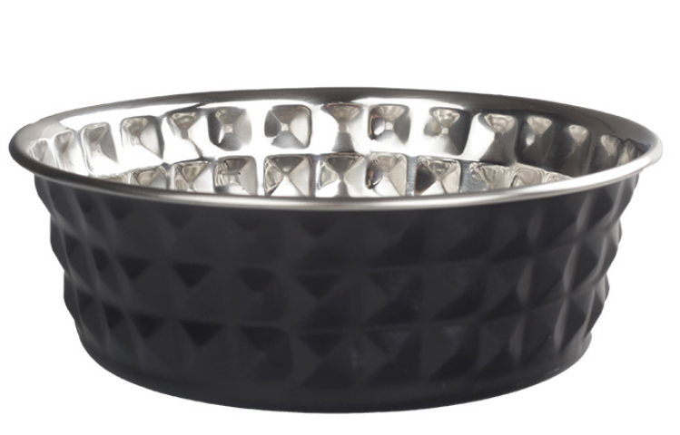 ORİPET SİYAH  ELMAS DESENLİ MAMA KABI 17.5 CM