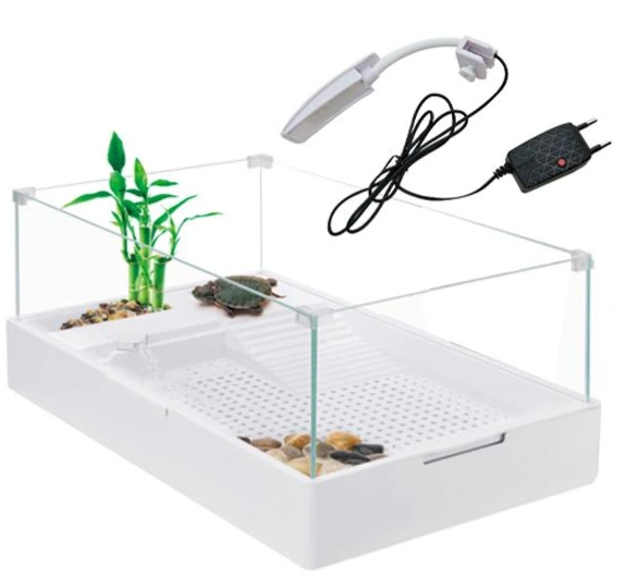 745-TA-500 SOBO CAM KAPLUMBAĞA BAHÇESİ FİLTRE-LAMBALI 50X31X25 CM BEYAZ