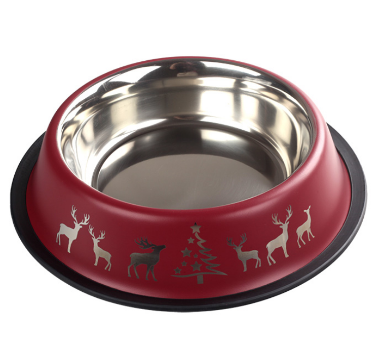 ORİPET BORDO YILBAŞI DESENLİ MAMA KABI 64OZ-22CM