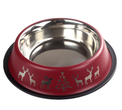 ORİPET BORDO YILBAŞI DESENLİ MAMA KABI 64OZ-22CM