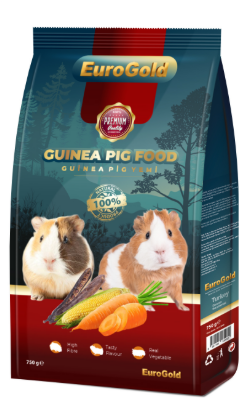 EUROGOLD GUİNEA PİG YEMİ 750 GR (KUTU İÇİ 5 ADETTİR)