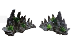 GS1317 İKİ PARÇA AKVARYUM DEKORU 18,2X10X13 - 17X10X12 CM 500 GR