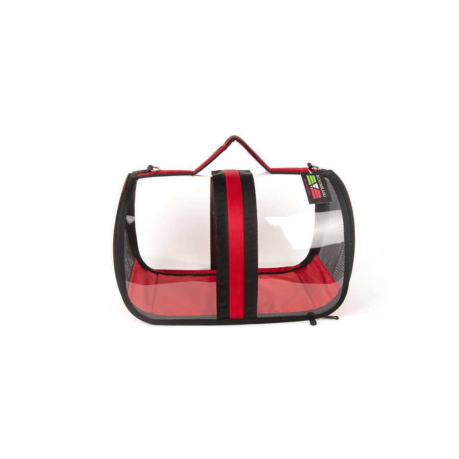 BACCO MİLANO ŞEFFAF ÇANTA KIRMIZI 44X28X28 CM