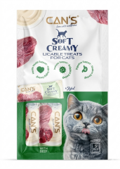CANS SOFT CREAMY WITH BEEF 5X15 GR ( KUTU İÇİ 12 ADETTİR)