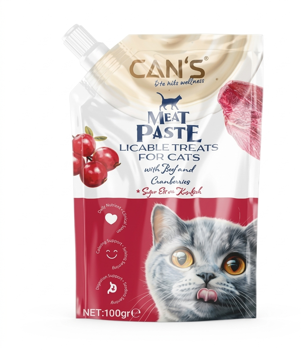 CANS BEEF&CRANBERRIES ET EZMESİ 100 GR ( KUTU İÇİ 12 ADETTİR )