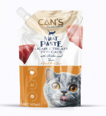 CANS CHICKEN&TUNA ET EZMESİ 100 GR (KUTU İÇİ 12 ADETTİR)