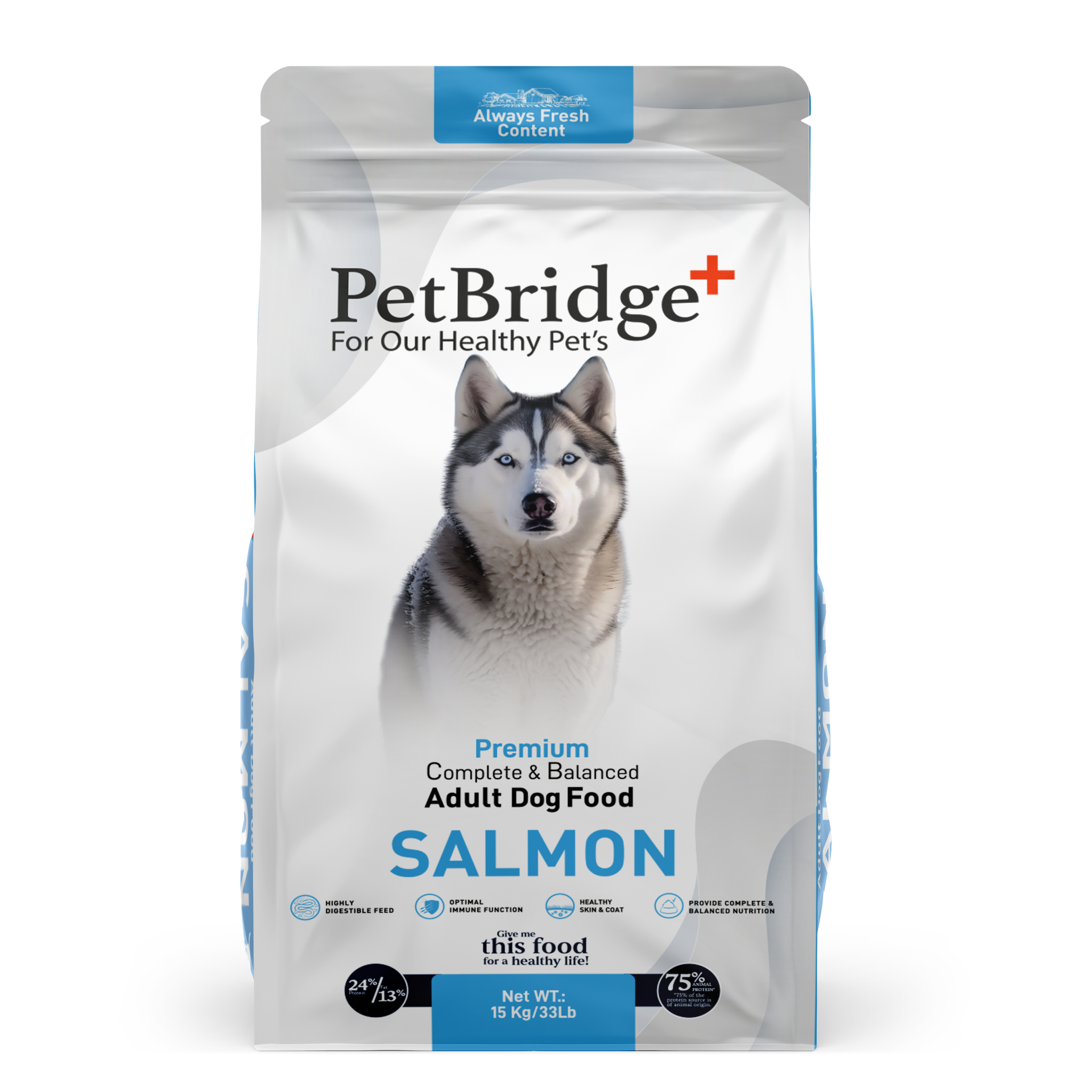 PETBRİDGE SOMONLU YETİŞKİN KÖPEK MAMASI 15 KG