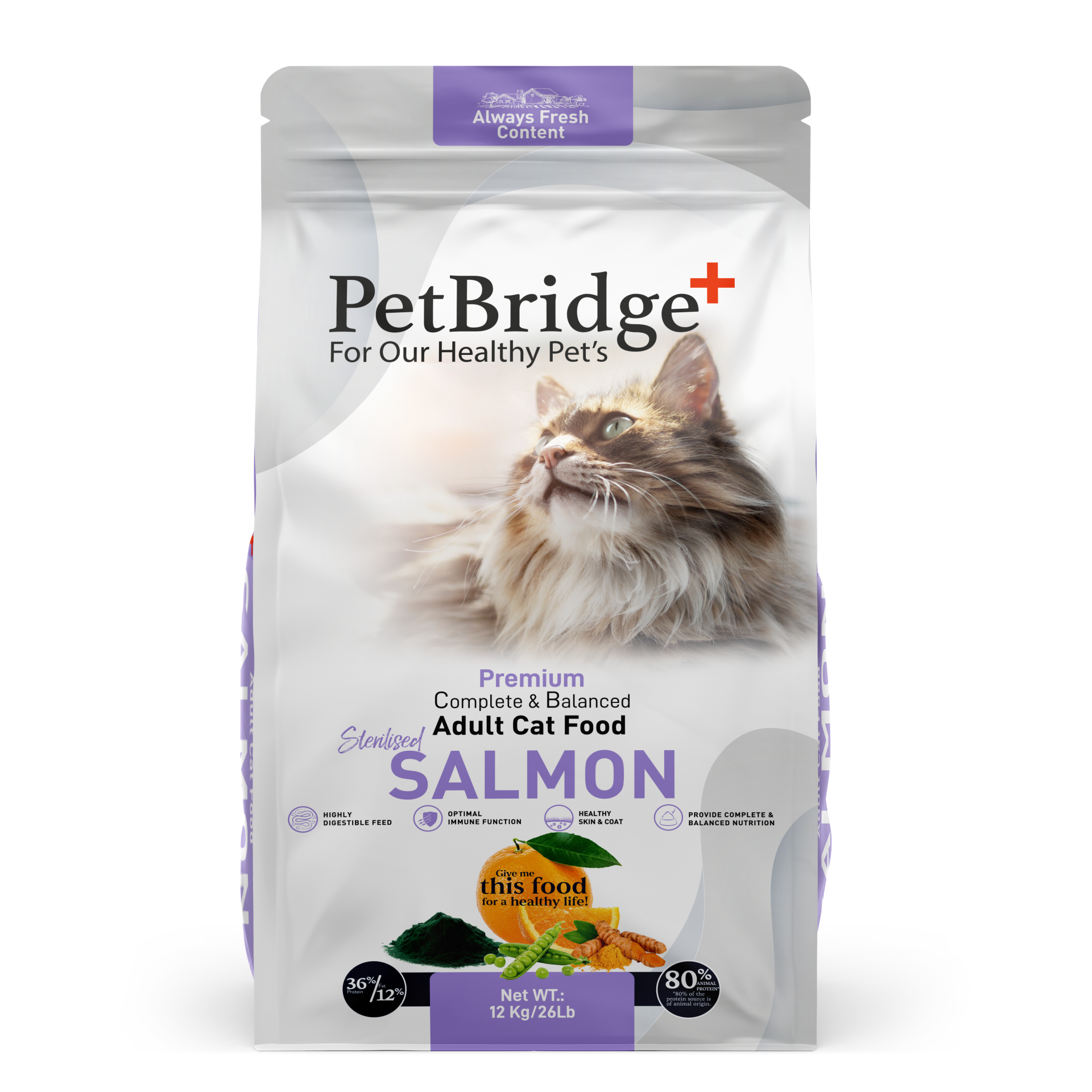 PETBRİDGE SOMONLU KISIRLAŞTIRILMIŞ KEDİ MAMASI 12 KG