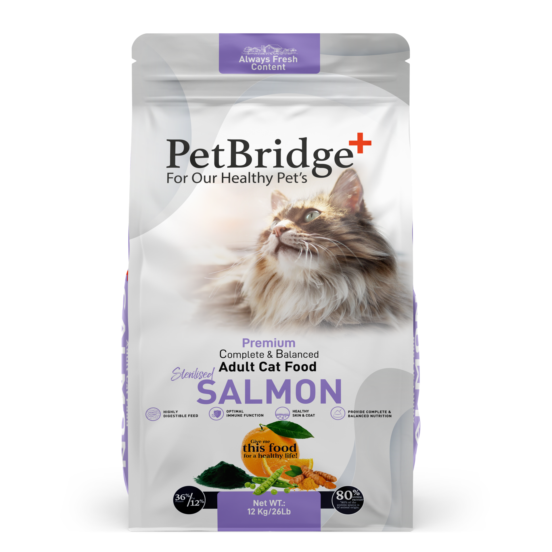 PETBRİDGE SOMONLU KISIRLAŞTIRILMIŞ KEDİ MAMASI 12 KG