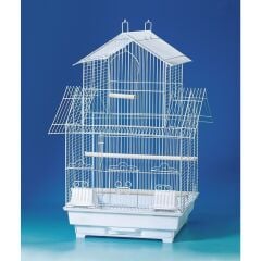 81605 ÇİFT ÇATILI KUŞ KAFESİ 40.5X40.5X70 CM