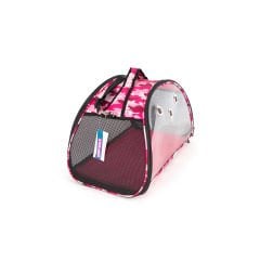 ŞEFFAF ÇANTA PEMBE KAMUFLAJ 50X28X28 CM