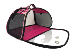 ŞEFFAF ÇANTA PEMBE KAMUFLAJ 50X28X28 CM