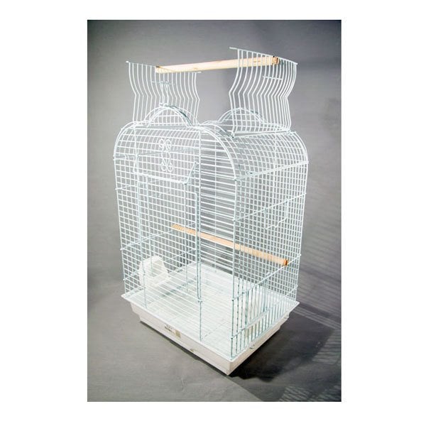 PET PAPAĞAN KAFESİ AÇILIR ÇATILI BEYAZ 1718B 47X36X70 CM