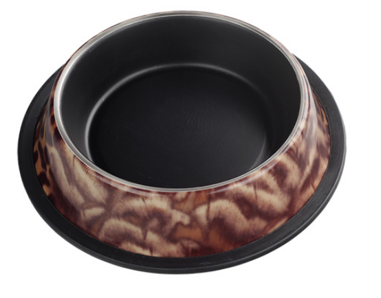 ORİPET İÇİ SİYAH LEOPAR DESENLİ MAMA KABI 8OZ-12CM