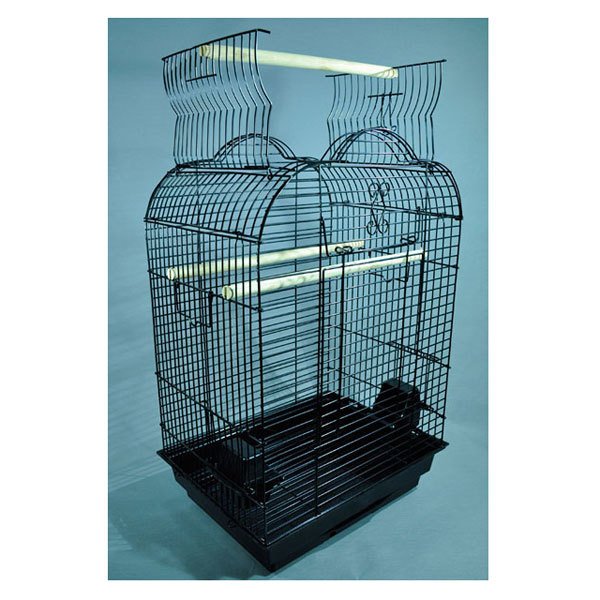 PET PAPAĞAN KAFESİ AÇILIR ÇATILI SİYAH 1718S 47X36X70 CM