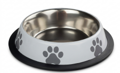 ORİPET PATİ DESENLİ MAMA KABI BEYAZ 8 OZ-12 CM