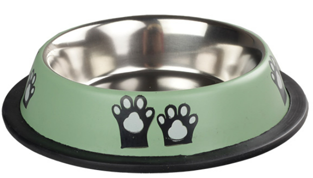 ORİPET KEDİ DESENLİ MAMA KABI YEŞİL 8 OZ-12 CM