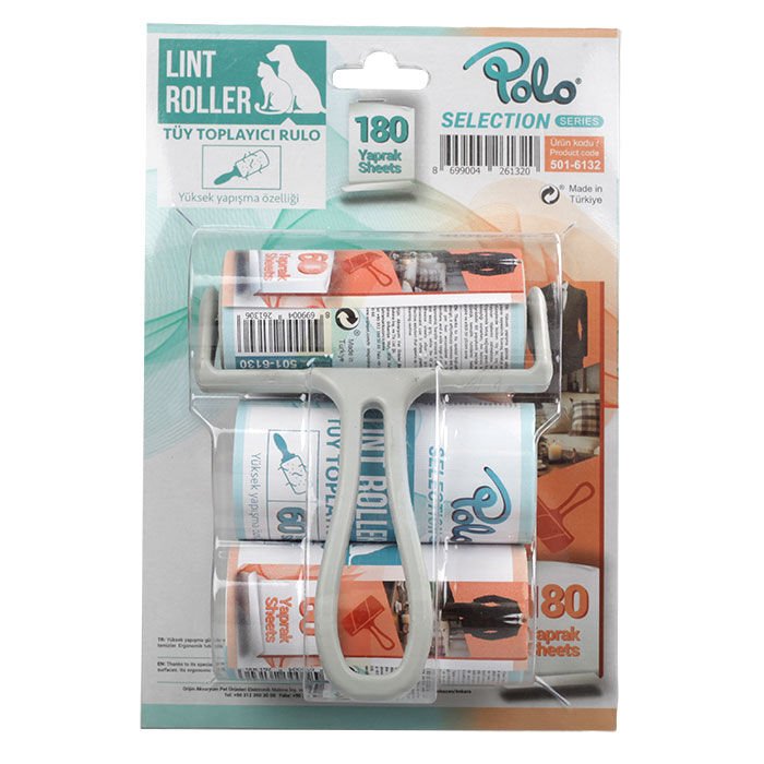 501-6132 POLO TÜY TOPLAMA RULOSU 60 YAPRAK 10 CM +2 YEDEK BLSTR