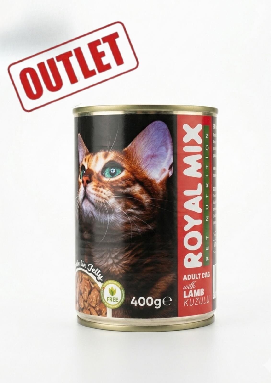 ROYAL MİX CHUNK IN JELLY KUZULU YETİŞKİN KEDİ MAMASI KONSERVE 400 GR (12Lİ)