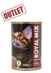 ROYAL MİX CHUNK IN JELLY BİFTEKLİ YETİŞKİN KEDİ MAMASI KONSERVE 400 GR (12Lİ)