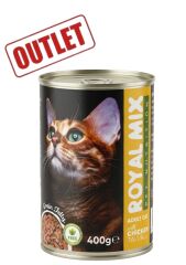 ROYAL MİX CHUNK IN JELLY MİX YETİŞKİN KEDİ MAMASI KONSERVE 400 GR (1728 ADET)