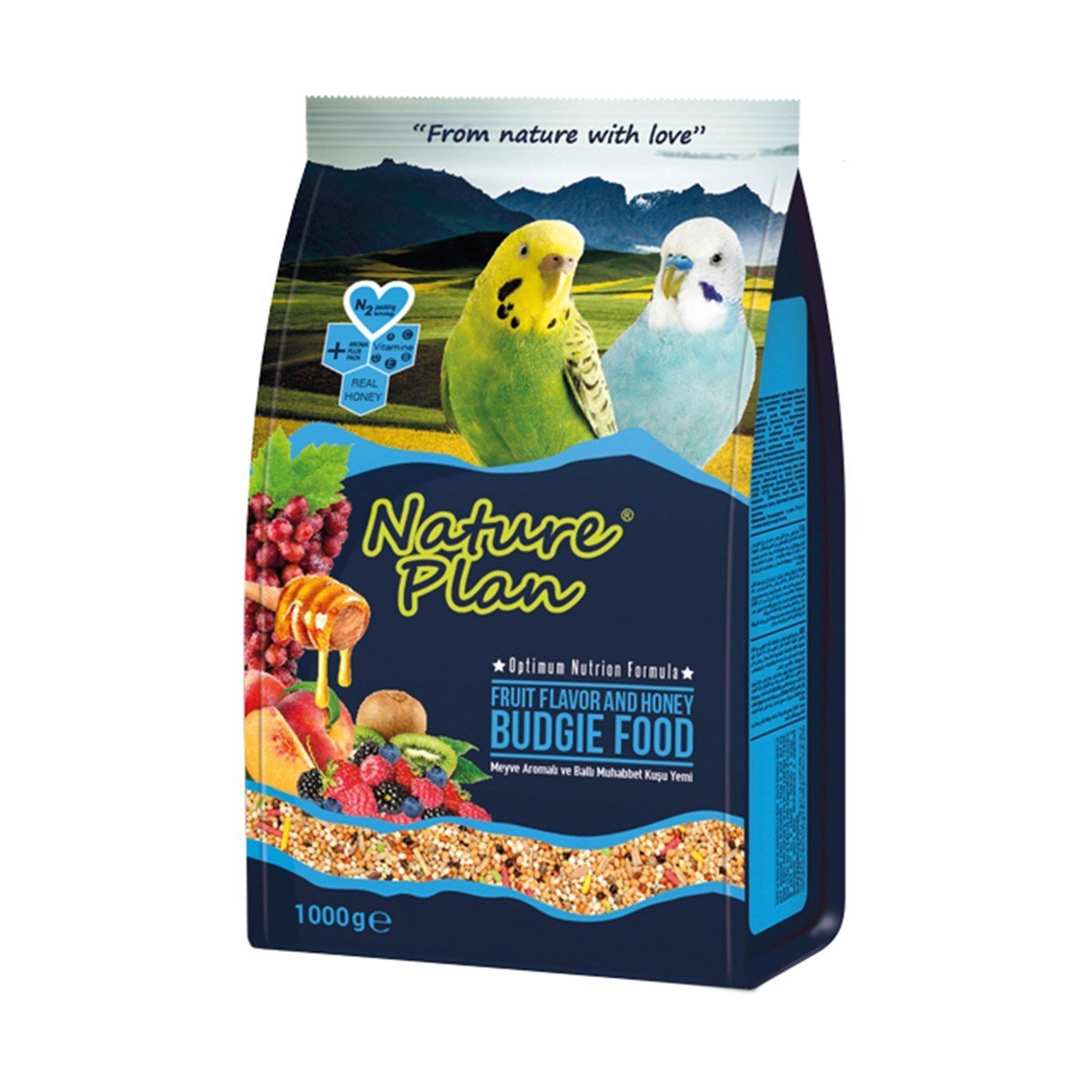 NATURE PLAN MEYVE AROMALI+BALLI MUHABBET YEMİ 1000 GR (KUTU İÇİ 12 ADETTİR)