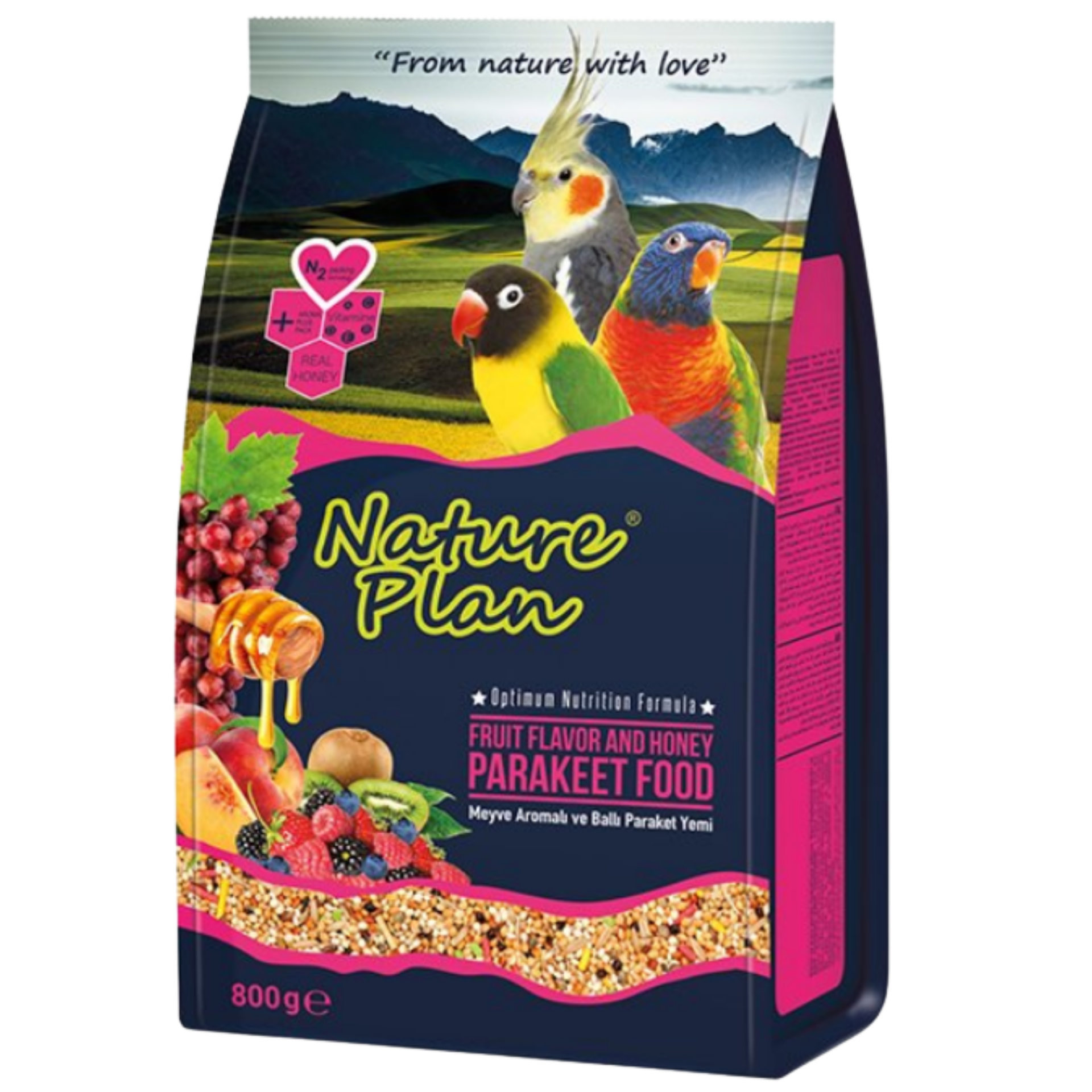 NATURE PLAN PARAKET YEMİ 800 GR (KUTU İÇİ 12 ADETTİR)