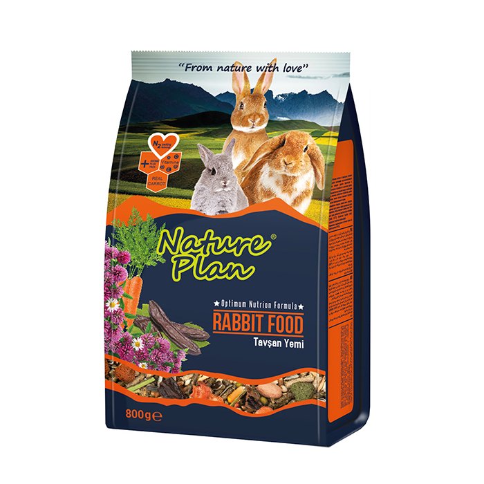 NATURE PLAN TAVŞAN YEMİ 800 GR (KUTU İÇİ 12 ADETTİR)