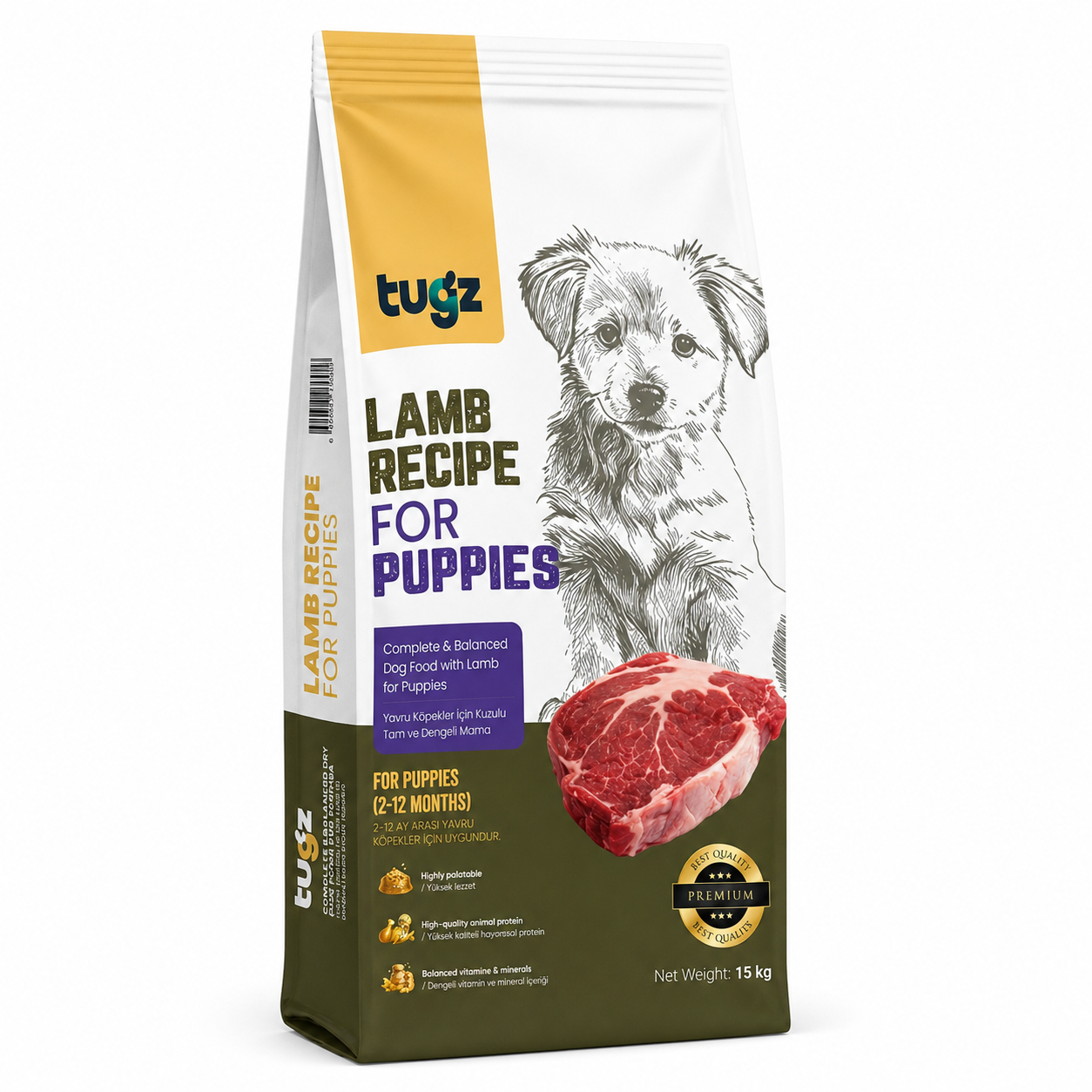 TUGZ KUZULU YAVRU KÖPEK MAMASI 15 KG