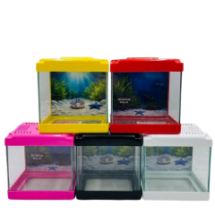 TUĞPET POSTERLİ MİNİ AKVARYUM 20X18,5X14,5 CM ( KOLİ İÇİ 12 ADETTİR)