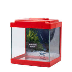 TUĞPET POSTERLİ MİNİ AKVARYUM 20X18,5X14,5 CM ( KOLİ İÇİ 12 ADETTİR)