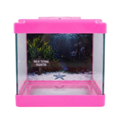 TUĞPET POSTERLİ MİNİ AKVARYUM 20X18,5X14,5 CM ( KOLİ İÇİ 12 ADETTİR)