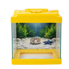 TUĞPET POSTERLİ MİNİ AKVARYUM 20X18,5X14,5 CM ( KOLİ İÇİ 12 ADETTİR)