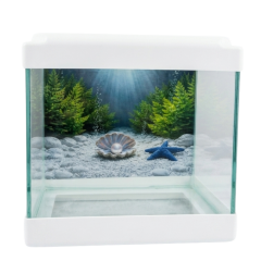 TUĞPET POSTERLİ MİNİ AKVARYUM 20X18,5X14,5 CM ( KOLİ İÇİ 12 ADETTİR)