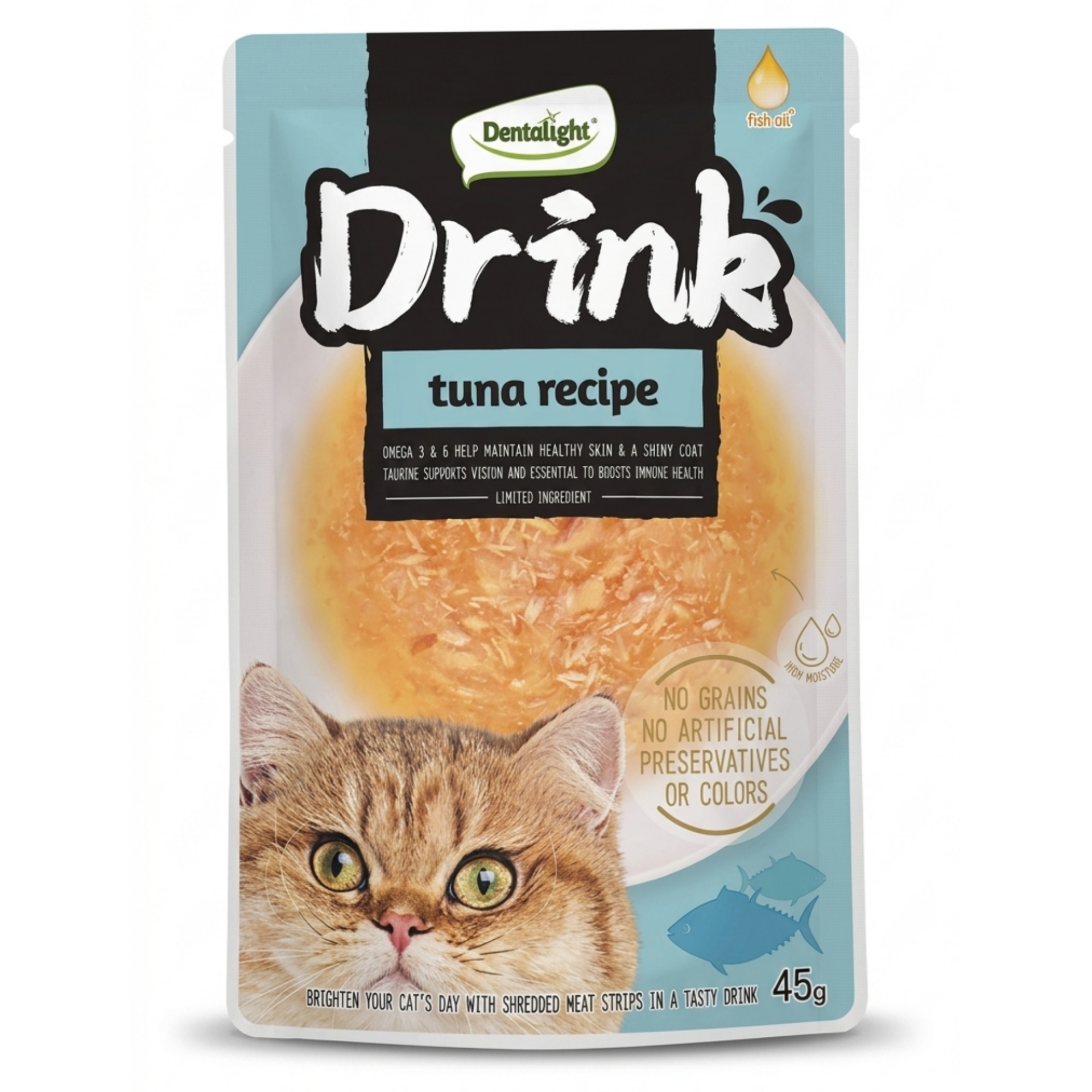 DENTALIGHT CAT DRİNK TUNA 45 GR (KOLİ İÇİ 16 ADETTİR)