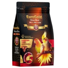 EUROGOLD DELUXE PARAKET YEMİ KARABUĞDAYLI 1 KG (KUTU İÇİ 5 ADETTİR)
