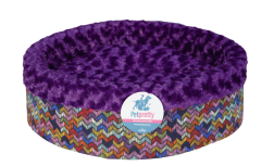 SPECİAL DESENLİ PELUŞ SİMİT YATAK MOR 50X50 CM