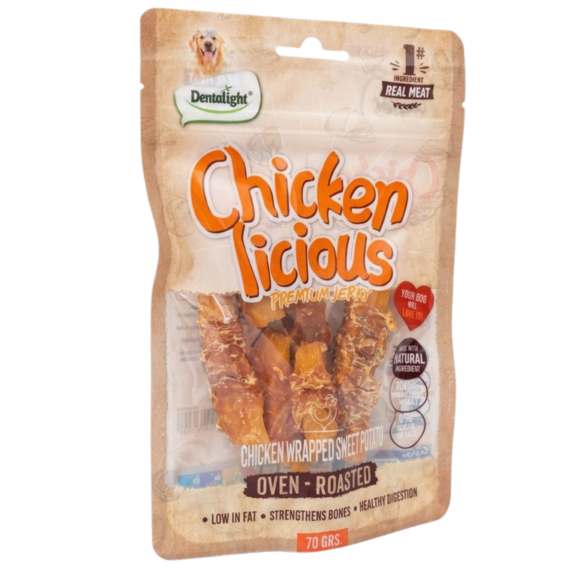 DENTALIGHT CHICKEN WRAPPED SWEET POTATO 70 GR