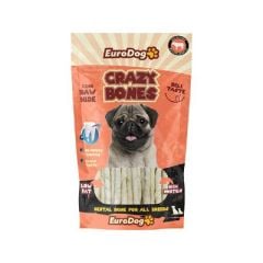 EURODOG CRAZY BONE SÜTLÜ BURGU ÇUBUK 20'Lİ