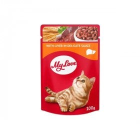 MY LOVE SOS İÇİNDE CİĞERLİ POUCH KEDİ MAMASI 100 GR