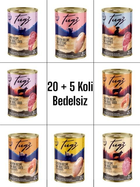TUGZ KEDİ-KÖPEK KONSERVE 415 GR (600 ADET)