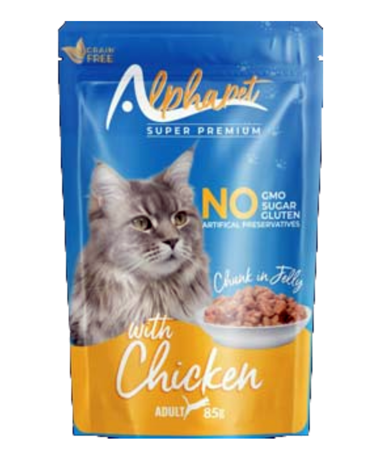 ALPHA TAVUK ETLİ JÖLELİ KEDİ POUCH 85GR (KOLİ İÇİ 24 ADET)