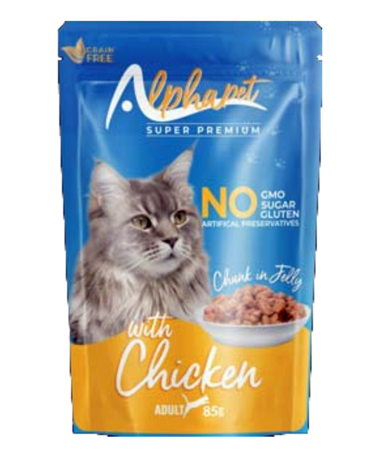 ALPHA TAVUK ETLİ JÖLELİ KEDİ POUCH 85GR (KOLİ İÇİ 24 ADET)