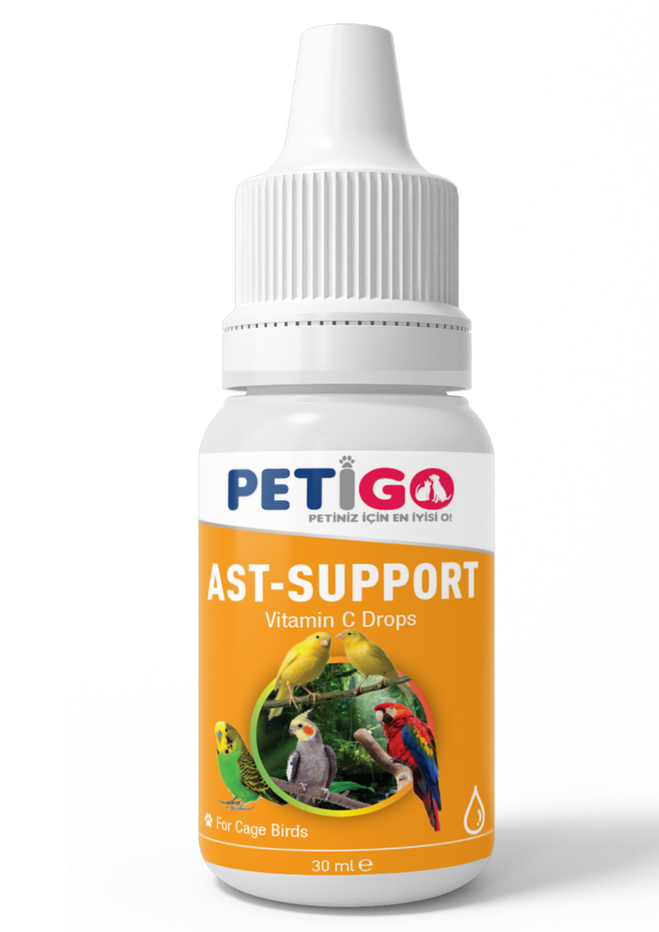 3019 PETİGO AST-SUPPORT 30 ML (KUŞLAR İÇİN C VİTAMİNİ) ( KUTU İÇİ 6 ADETTİR)