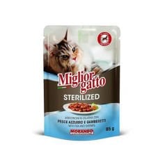 MİGLİOR GATTO STERİL KEDİ JÖLELİ BALIK&KARİDES POUCH 85GR