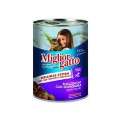 MİGLİOR GATTO AV ETİ PARÇALI KEDİ KONSERVE 405GR
