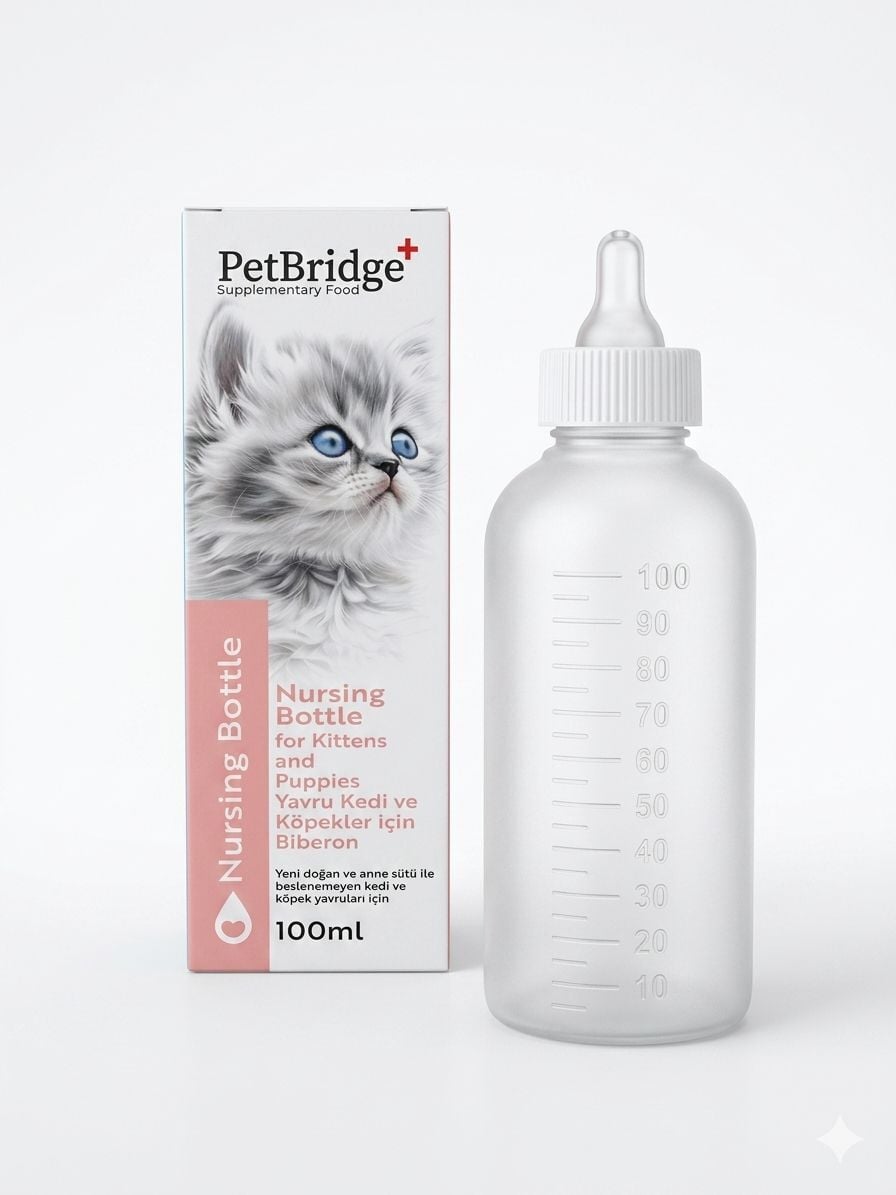 PETBRİDGE KEDİ-KÖPEK BİBERON 100 ML(KOLİ İÇİ 12 ADETTİR)