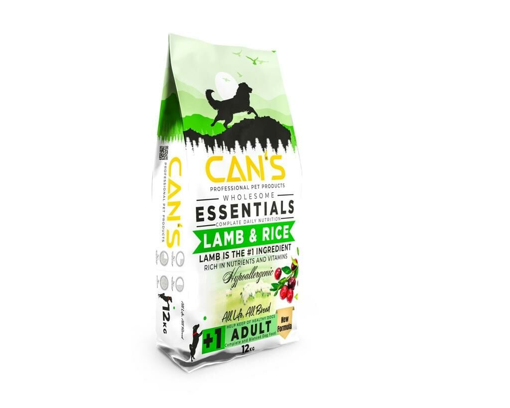 CANS KÖPEK KUZU ETLİ MAMA 12 KG