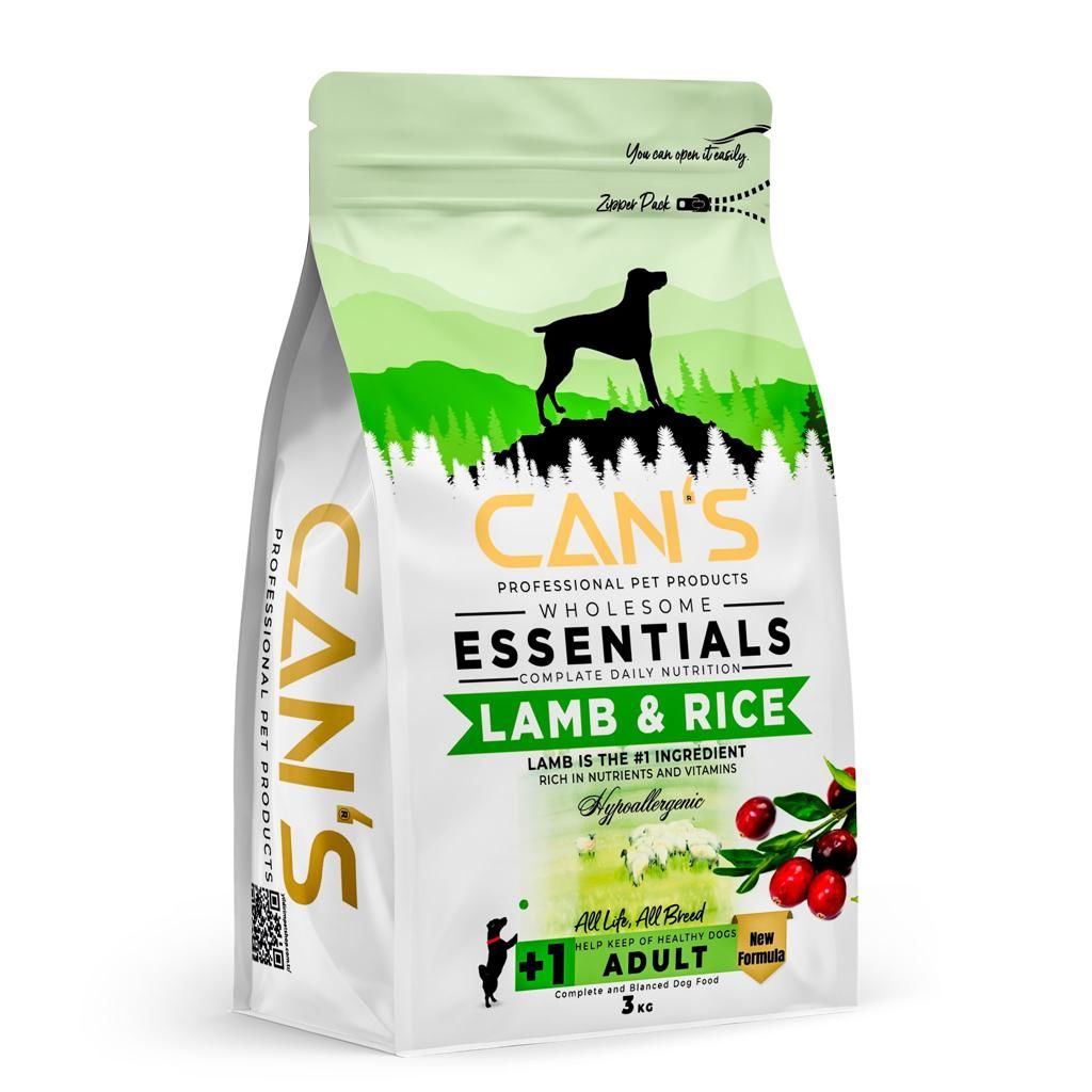 CANS KUZU ETLİ YETİŞKİN KÖPEK MAMASI 3 KG