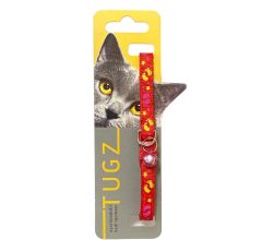 TUGZ KEDİ BOYUN TASMA  AYAK DESENLİ
